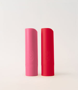 strawberry sorbet & pomegranate raspberry 2-pack lip balm sticks