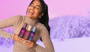 model holding mists