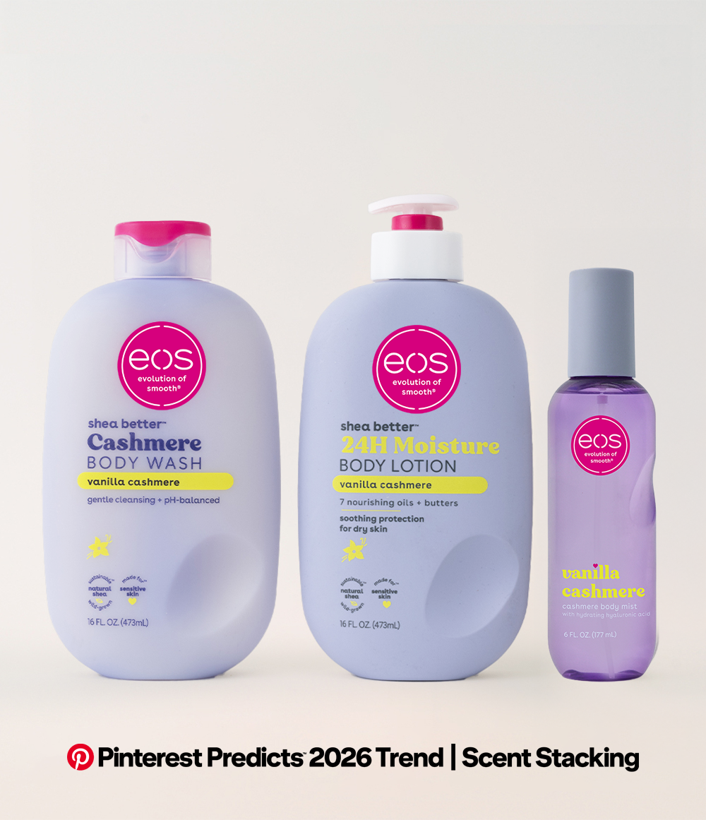 eos Vanilla Cashmere Set | Body Lotion, Mist & Body Wash