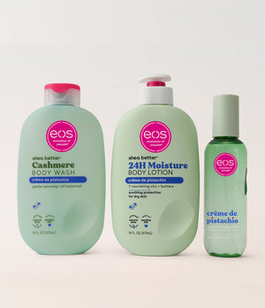 Three eos products on a white background