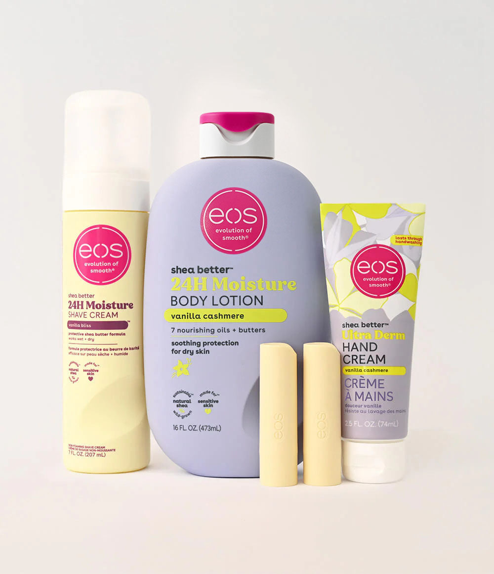 eos Vanilla Vibes Skincare Bundle | 4-Piece Set