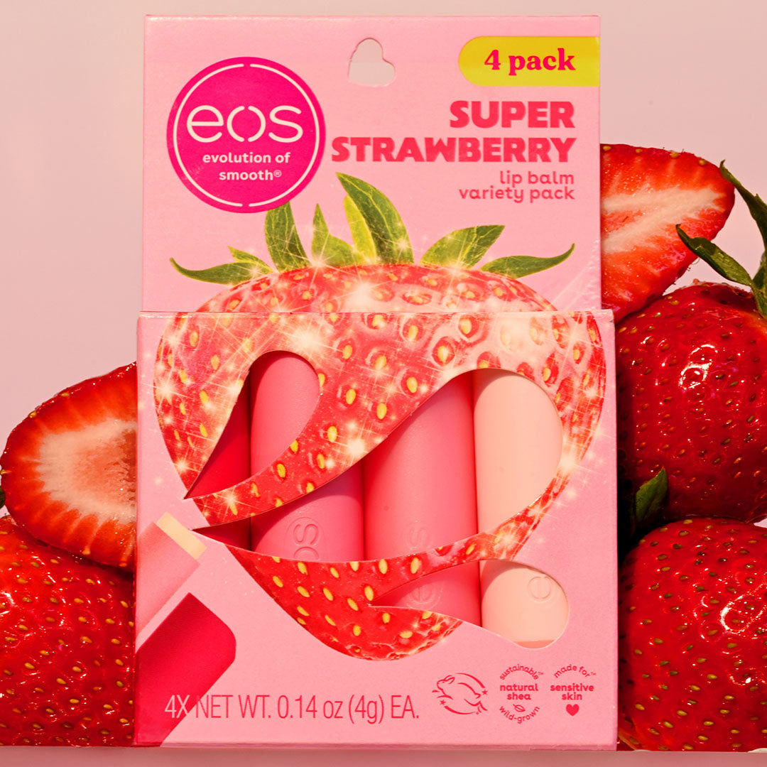 Super Strawberry 4-Pack Lip Balm