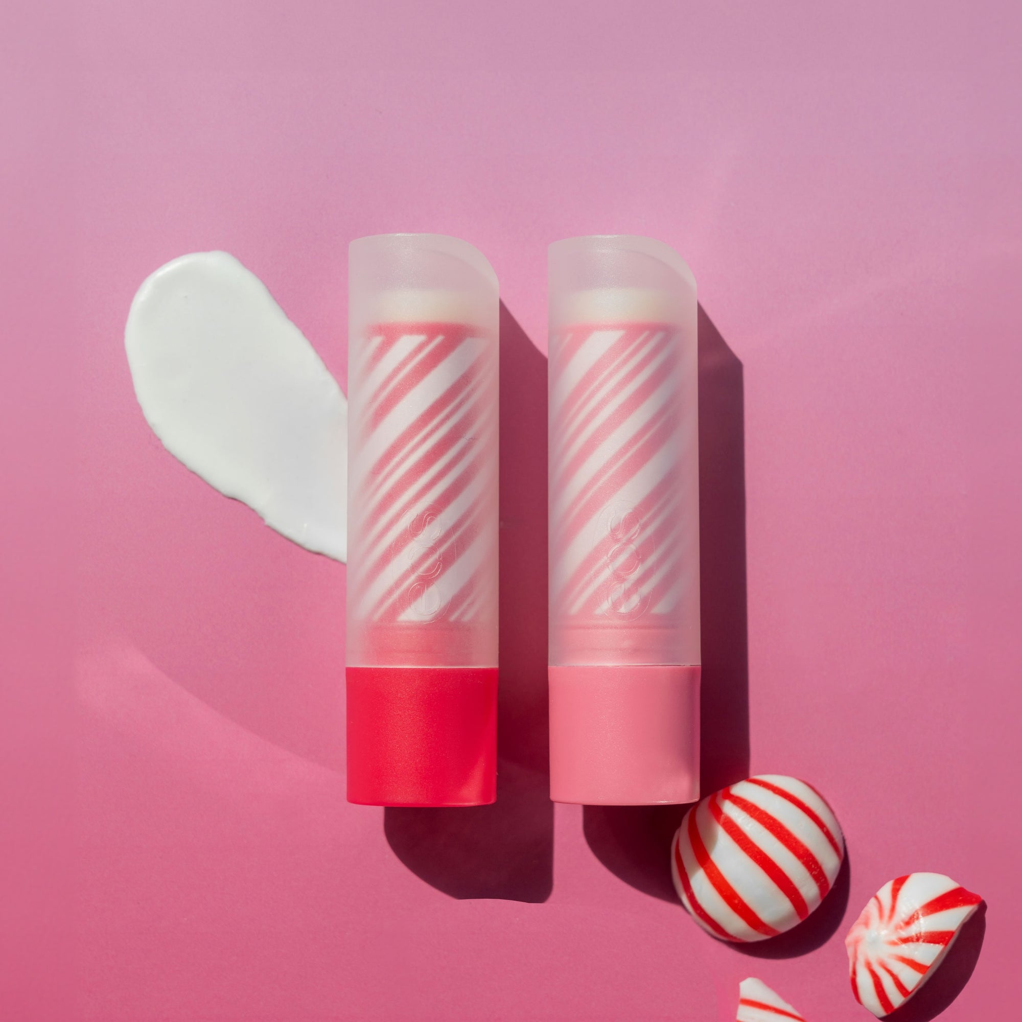 Texture: Candy Cane Swirl & Peppermint Twist 2-Pack Lip Balm