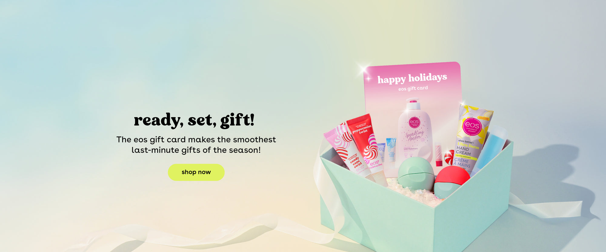 The eos gift card makes the smoothest last-minute gifts of the season!