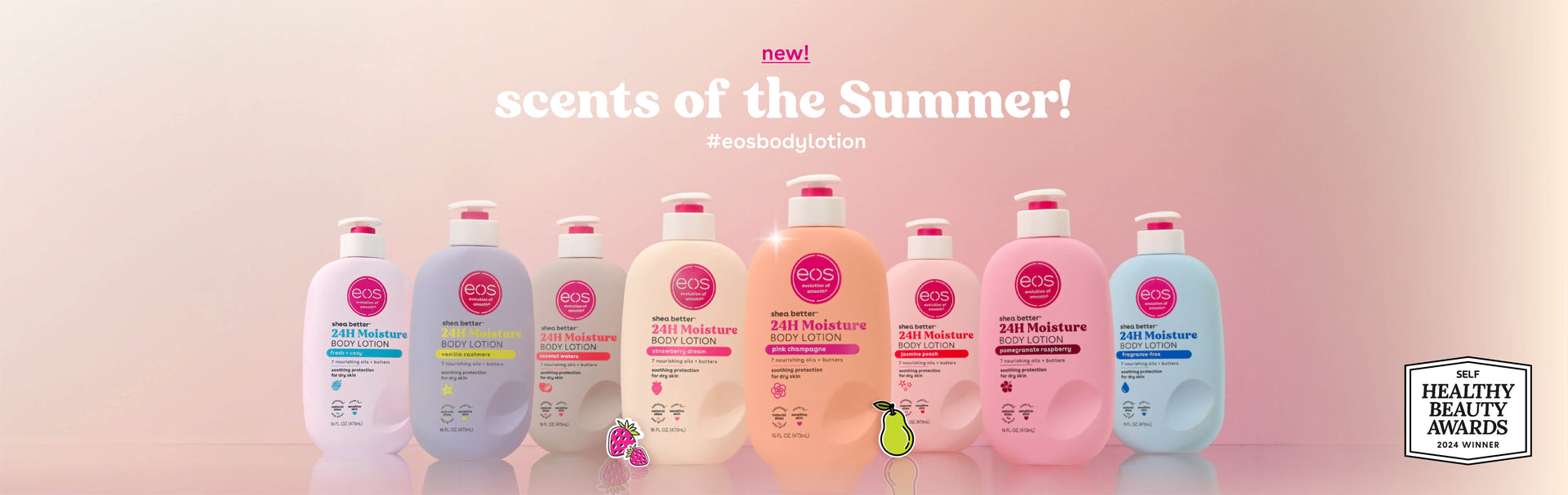 Scented and Fragrance-Free Body Lotion by eos