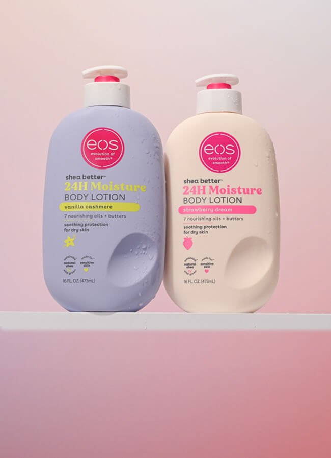 image of vanilla cashmere body lotion and strawberry dream body lotion