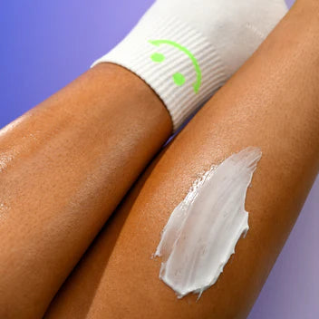 Shave cream on legs