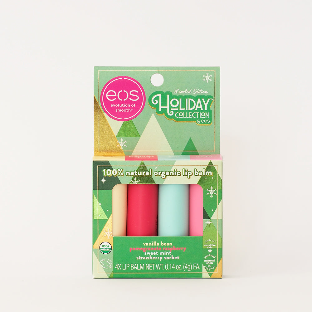 100% Natural & Organic Holiday 4-Pack Lip Balm