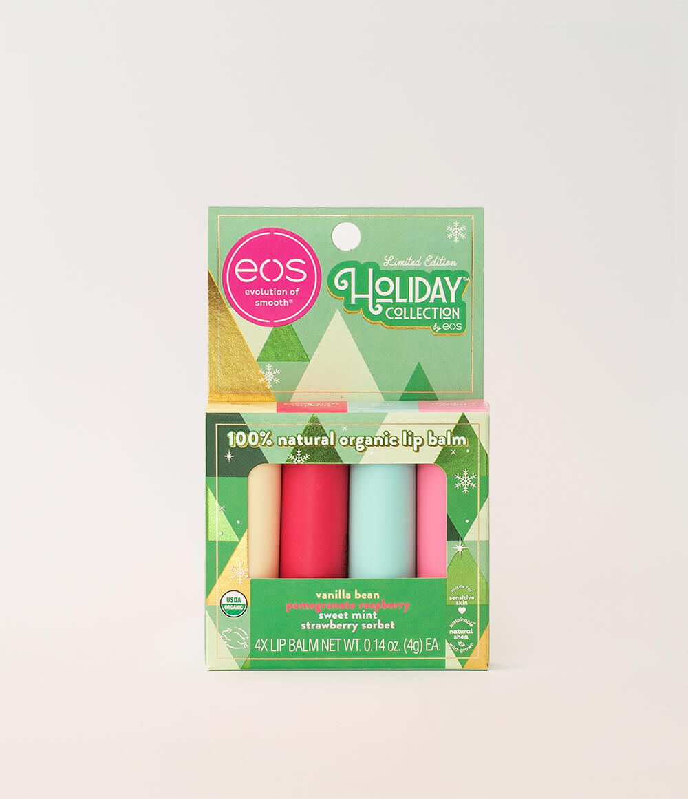 100% Natural & Organic Holiday 4-Pack Lip Balm