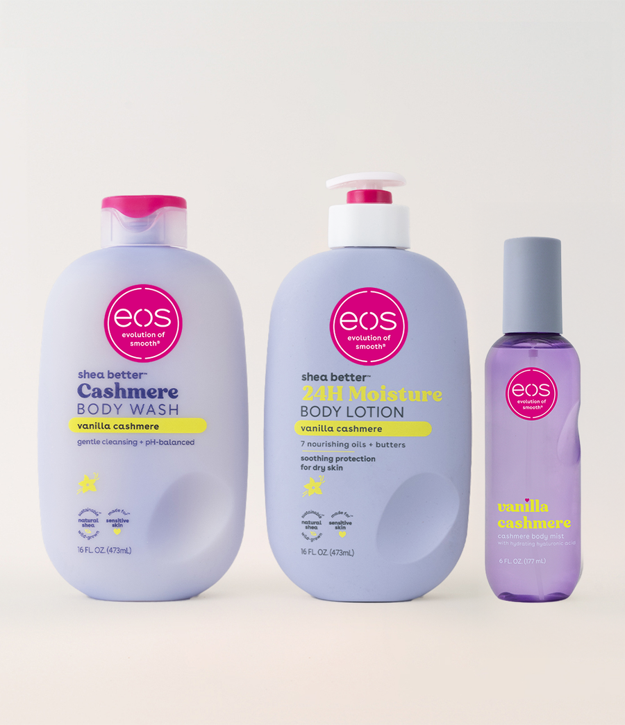 eos Vanilla Cashmere Set | Body Lotion, Mist & Body Wash