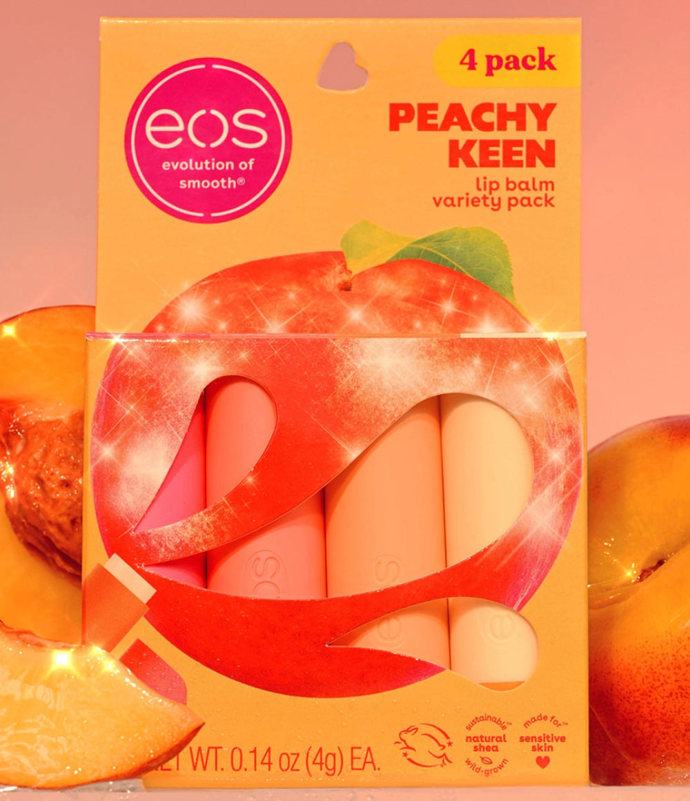 peachy keen 4-pack lip balm