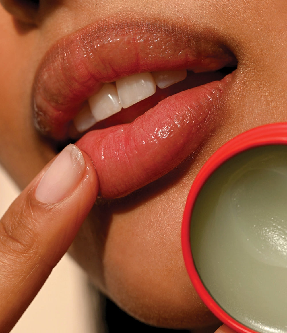 Strawberry Sorbet Plant-Based Lip Salve application